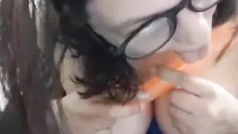 Un oral para mi sex toy y me lo meto en mi snatch