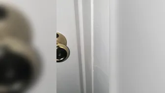 Jerking off right after catching the last bit of my downstairs roommate fucking his mistress