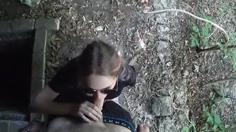 Gangster-cunt with mouth Blows Dick and Eats Cum Outdoors - SOboyandSOgirl