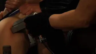 Bound Up Dyke Slaves Punished By Dominant Madame And Maid