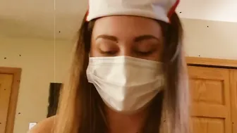 Beauty nurse blows and fucks older man patient
