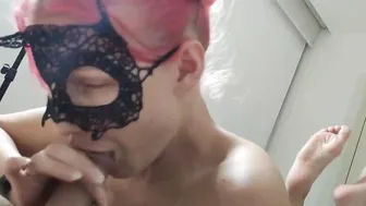 Readhead 19 year old sucking off huge rough penis into point of view lick nuts and BAAAM All face inside sperm Julandjon.