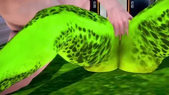 Furry Cartoon - Lizard x Human Wolf Finger Bang and Boobjob (Uncensored) - Japanese chinese Manga cartoon Game Porn Yiff