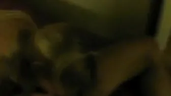 Blonde ex-wife banged by ebony girlfriend while hubby watches