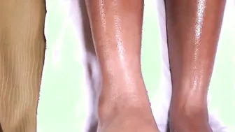 I make him cum with my gorgeous foot