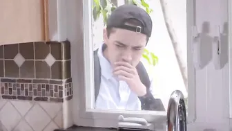 Thin Stud Caught Creeping on sexy Neighbors Milf