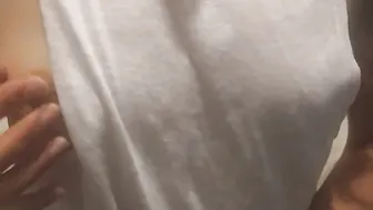 Strip for my boss ends up into noisy orgasm