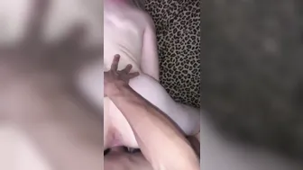 White chick with nice fat booty nailed pov doggy style while she plays with her twat