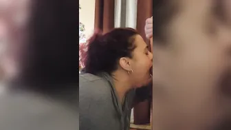 goddess Red Head Mom give an great sloppy oral sex oily hand job and takes a huge facial