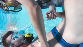 Polina Rucheyok getting pounded rough into her mouth underwater