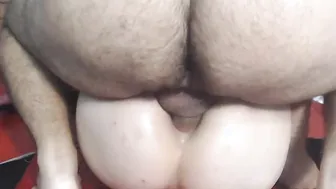 beauty Amateur Lovers does Anal Missionary inside the Sofa
