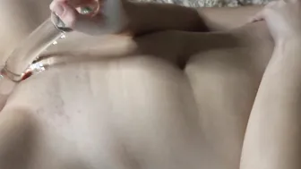 My twat likes a glass vibrator