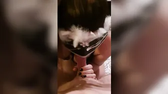 Eyes wilde shut dark hair fellatio jizzed