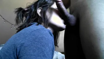 Lusty Blonde Teens Suck his Penis and Butt as Payment