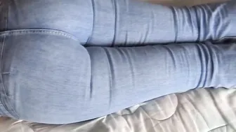 Concealed Cams - Spying on 58 year older Hispanic MILFs gigantic butt with jean on and jean down