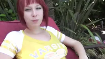 Dirty ginger barely legal bimbo give oral sex then getting banged rough