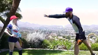 Baseball trainer trains extra tiny eighteen