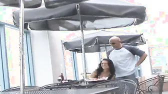 Dark Hair 18 Year Old with tiny titties picked up for a sex