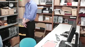 Dark Haired Hispanic Shoplifter with hue fake melons Chooses the Rough Penis over Rough Time inside Jail | Blackmailed Sex |