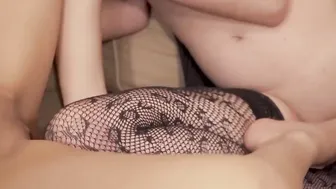 2 dark haired sex dolls lick each other to orgasm
