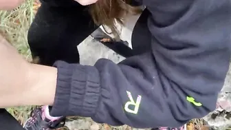 hot 19 Yo give Shoejob on the Rain with mature Vans Sneakers