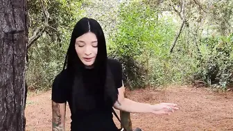 Offering cash to goddess sluts into the forest for sex
