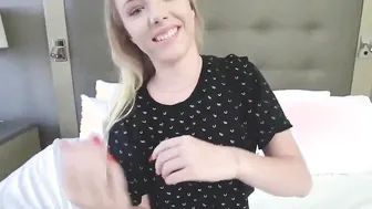 Hottie Blonde 18 Year Old Step-Sister with huge pale booty Invites Brother Inside Her Cave pov - Dixie Lynn