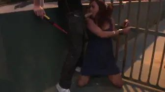 Spanish hot tied and nailed into outside