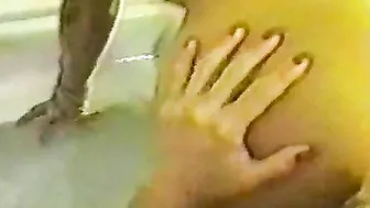 Blonde bends over and getting finger banged by a sexy