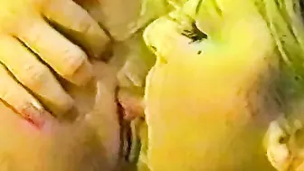 Blonde bends over and getting finger banged by a sexy