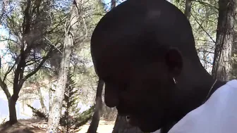 goddess blonde Girl fucks with a bbcs outdoors