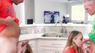 19 Year Old Stepdaughters Seduce Stepdads During Fantasy Football Draft - Scarlet Skies Anna Claire Clouds Danny Mountain Marcus London Greg Wayne