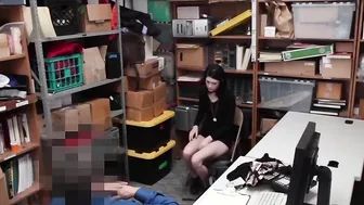 Thick African Haired Teen Gets Spanked For Shoplifting in Public
