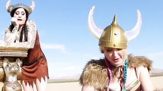 Leya the Viking takes a gold trophy up her booty