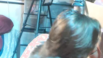 Next door neighbors comes over to suck my penis then she lets me but fuckher