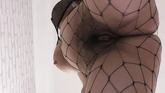 Fiance with a gigantic jugs female domination squatting on your face inside a fishnet tights