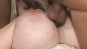 Eden Evans  Kayla Kleevage offer dude a double head clothed into fishnets