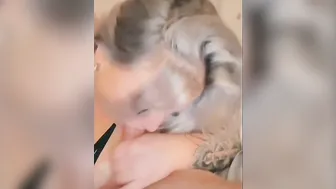 Goddess blonde cougar face ride sucking off dick and fucking inked cutie
