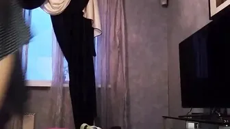 The bro fucks the maid Alina Tumanova into the butt alternately licking her anal