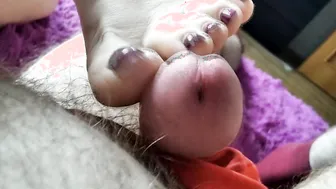 Mom pornstar AimeeParadise: games with the cock of her beloved hubby)) Devils Pedicure hand job cowgirl