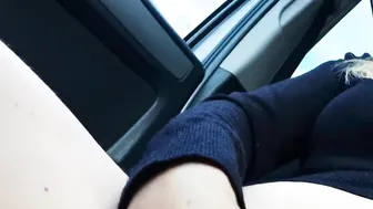 Making myself cum inside the vehicle