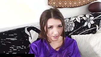 Sis Loves Me - Beauty 18 Yo Dark Hair Getting On Her Knees And Blows Her Step Brothers Gigantic Penis