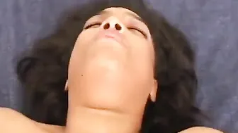 Guy is filming an black BBW sucking off his cocking