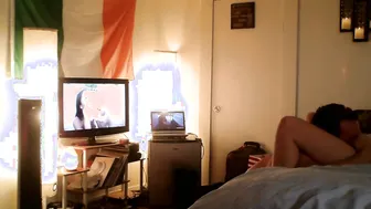 My roomates gf snuck inside my room and boned me