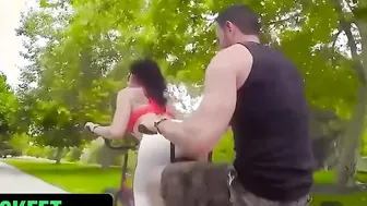 Team Skeet Classics - Thick Bae Into Seethrough Pants Getting Her Round Butt Leaking And Jumps On Huge Cock