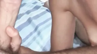 She gently slides his penis down her throath (FULL-SEX TAPE)