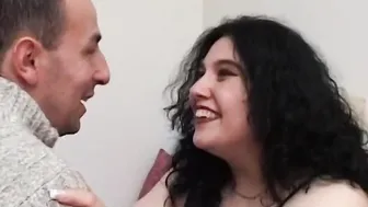 BBW fucks into amateur a huge dick