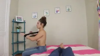 Bed Room porn video – Natural Gigantic Jugs Hispanic Stepsis Lets Me Insert Dick Into