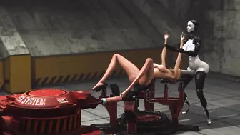 Gorgeous plowed system. Sex android plays with a Beauty bimbos into the lab