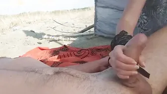 Flashing penis inside outside - My fiance jerks my penis inside front of a stranger inside a nudist beach -